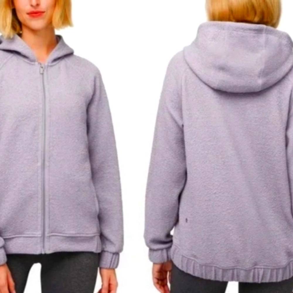 Lululemon Pave New Ways Full-Zip Glacier Grey / White Size Small